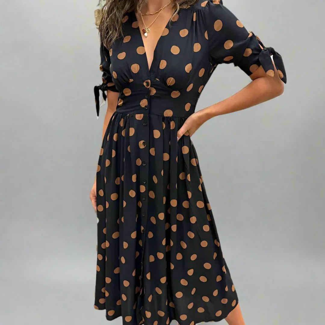 Valentina™ | Vestido Moderno de Lunares