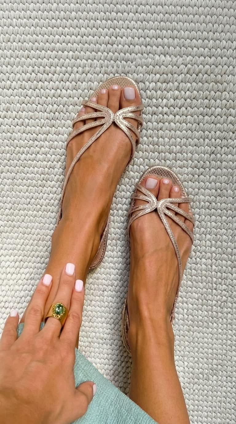 Ginevra Sandalias Doradas Elegancia Veraniega