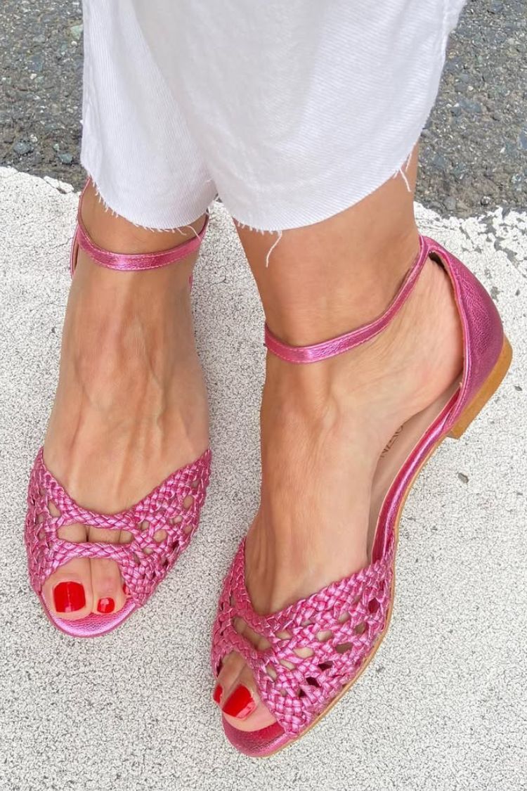 Sandalias Isadora Trenzadas Doradas Comfort
