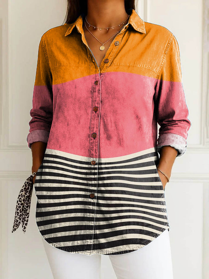 Camille | Blusa de rayas vibrantes