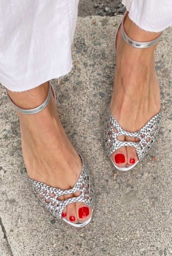Sandalias Isadora Trenzadas Doradas Comfort