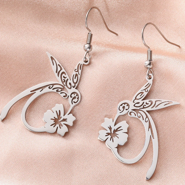 Pendientes de Acero Inoxidable con Espíritu de Colibrí