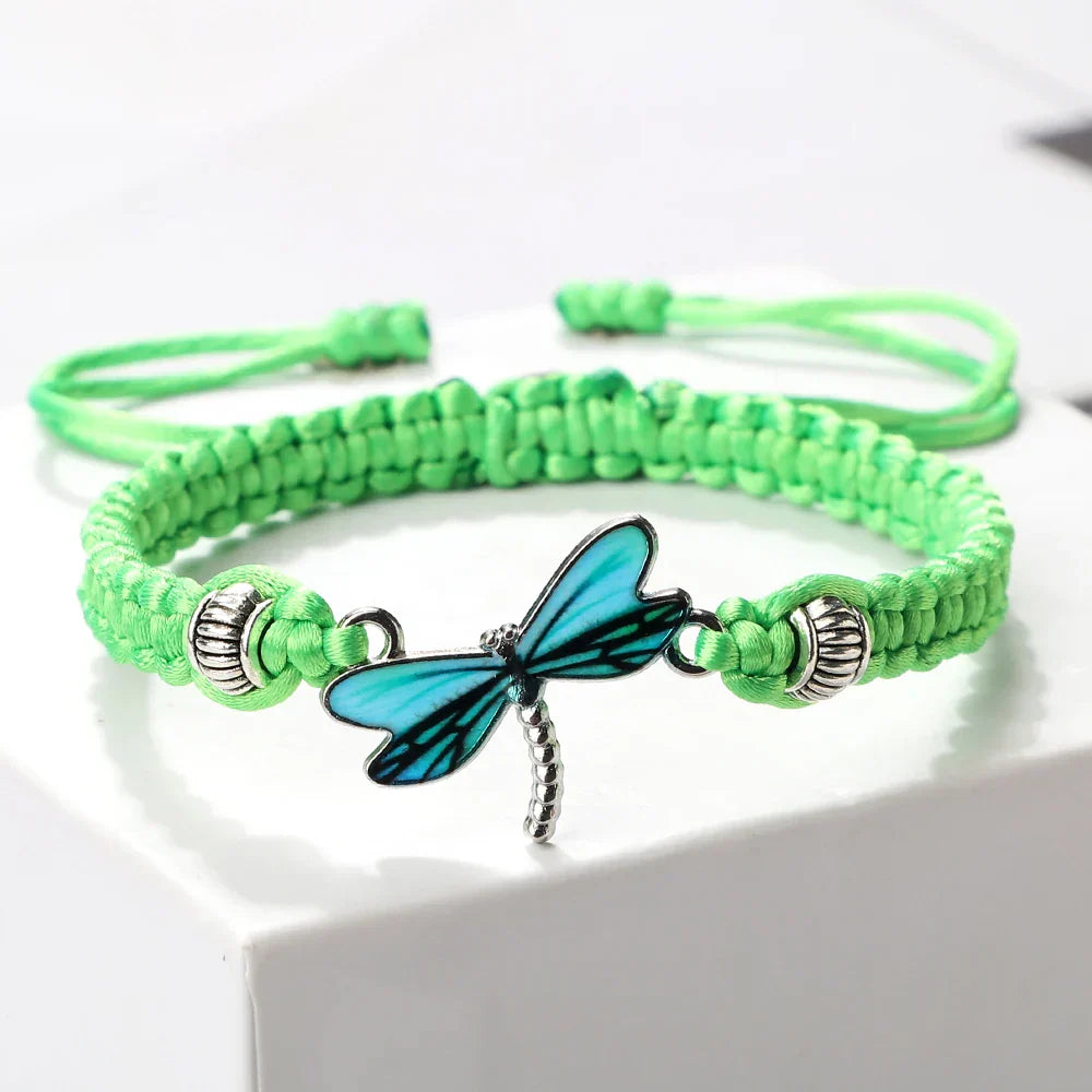 Pulsera Tejida a Mano Sueños de Libélula