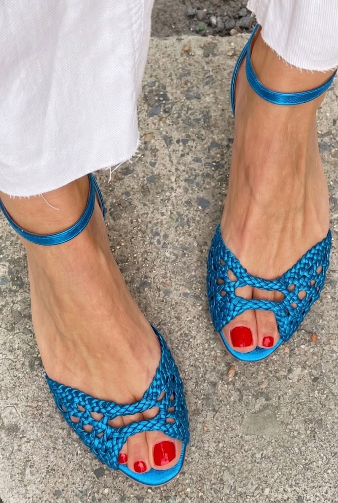 Sandalias Isadora Trenzadas Doradas Comfort